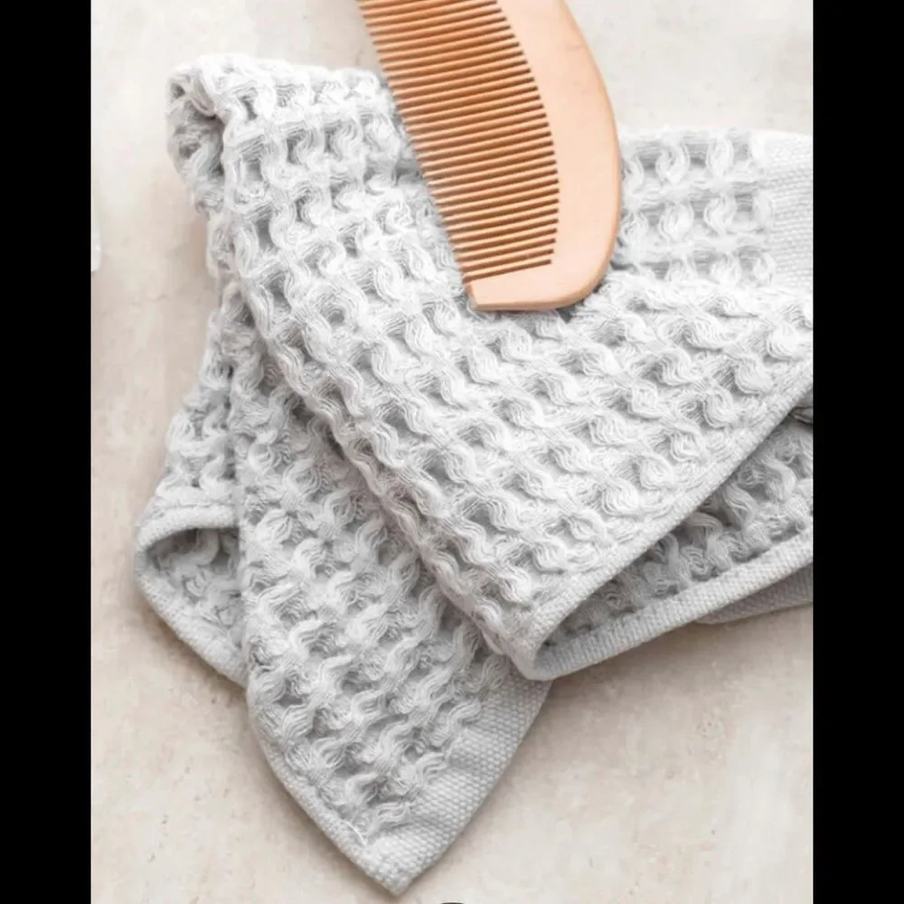 TITAN Yarn Waffle Weave Face Towel Antimicrobial 12 X 12 Inches